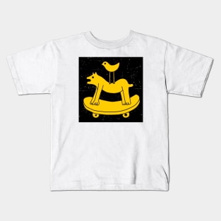 skateboarding dog Kids T-Shirt